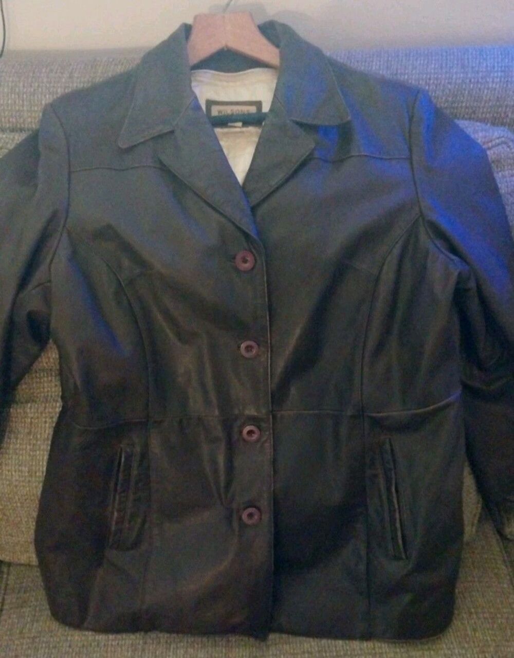 Wilsons Vintage Leather Mens 2XL Brown Genuine Leather Bomber Jacket
